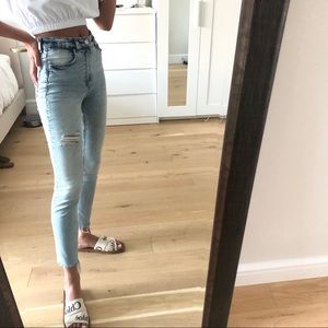 Zara Skinny Jeans High Rise Light Wash Women's Size 2